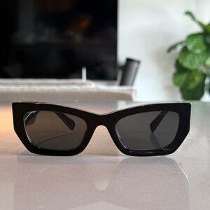 MIU MIU LOGO PLAQUE RECTANGULAR SUNGLASSES